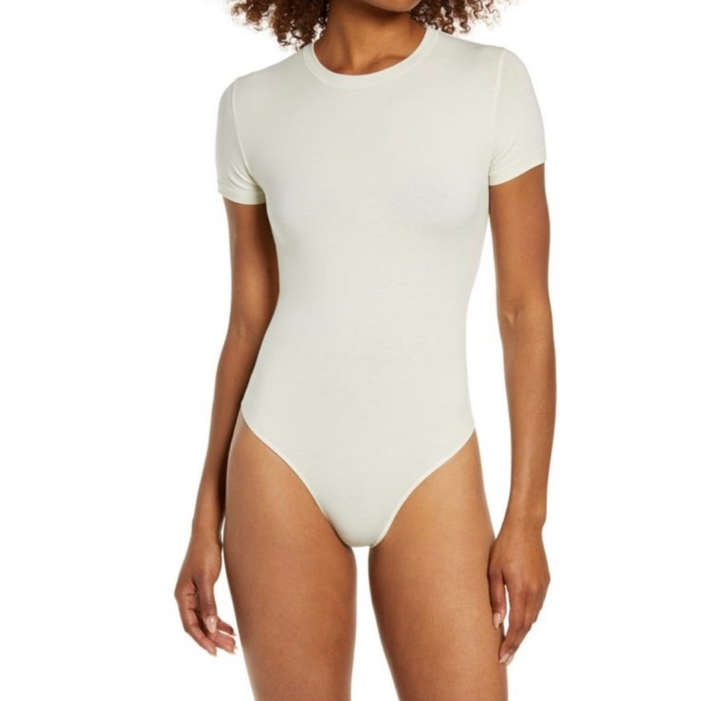 SKIMS COTTON JERSEY T-SHIRT BODYSUIT